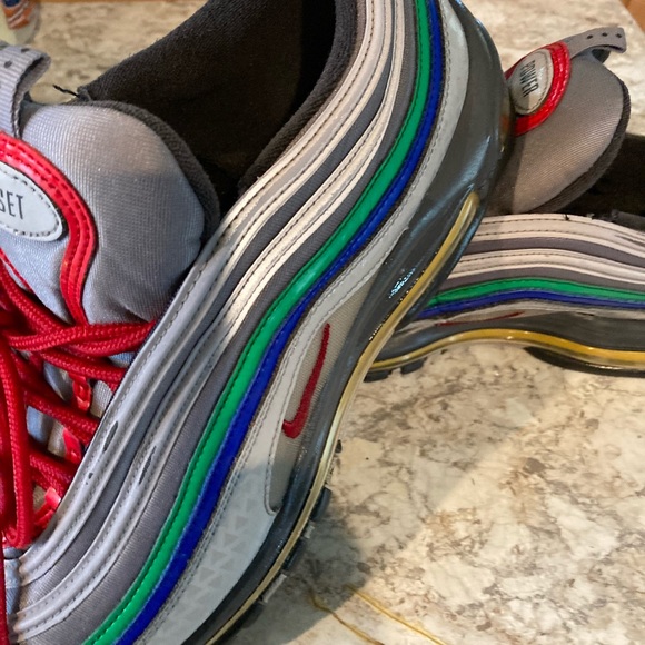 NIKE POWER GRAY GREEN AND BLUE - Picture 3 of 7